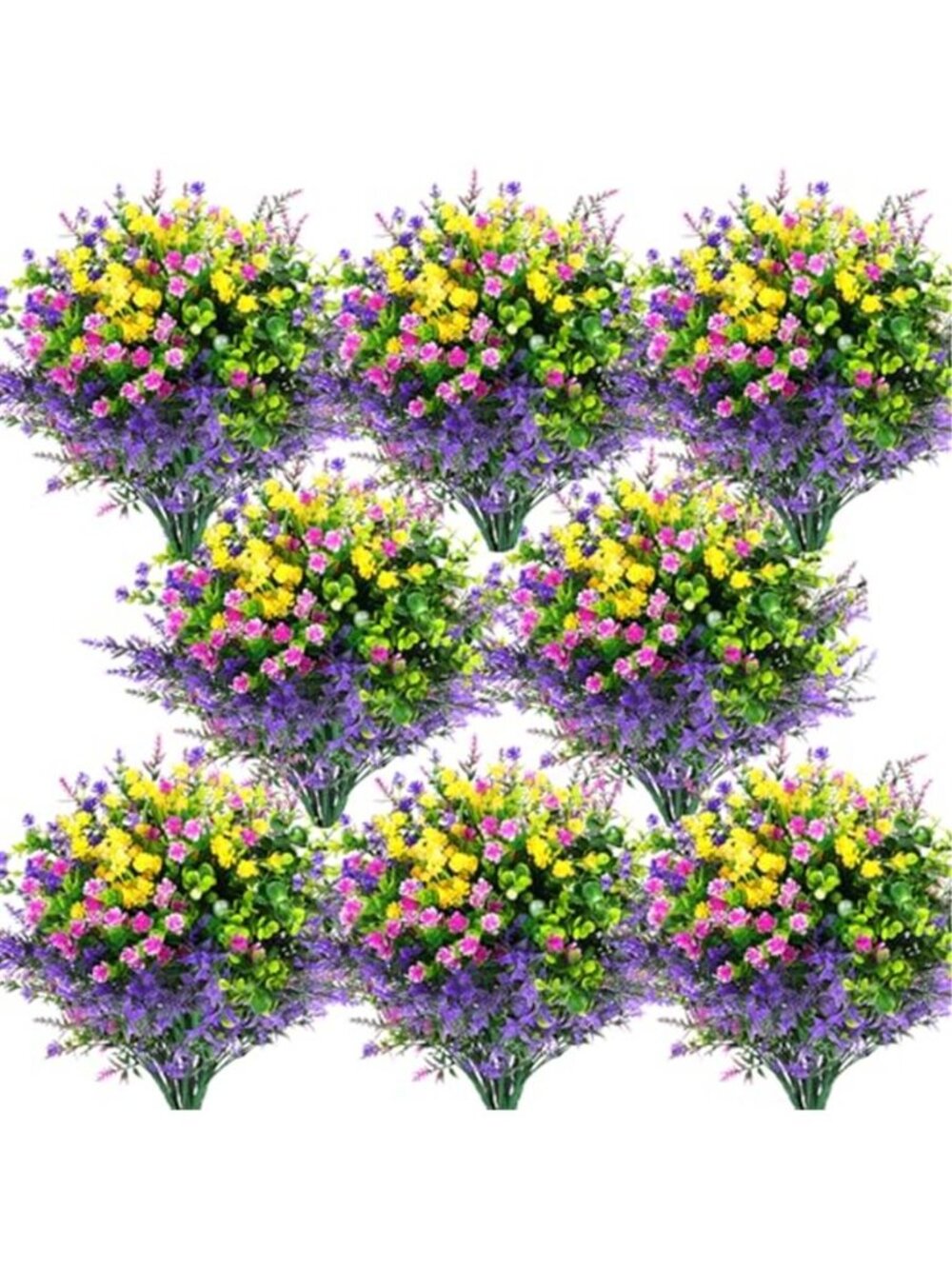 Artificial Outdoor Flowers UV Resistant Faux Daisy Hanging Planter Porch Decor